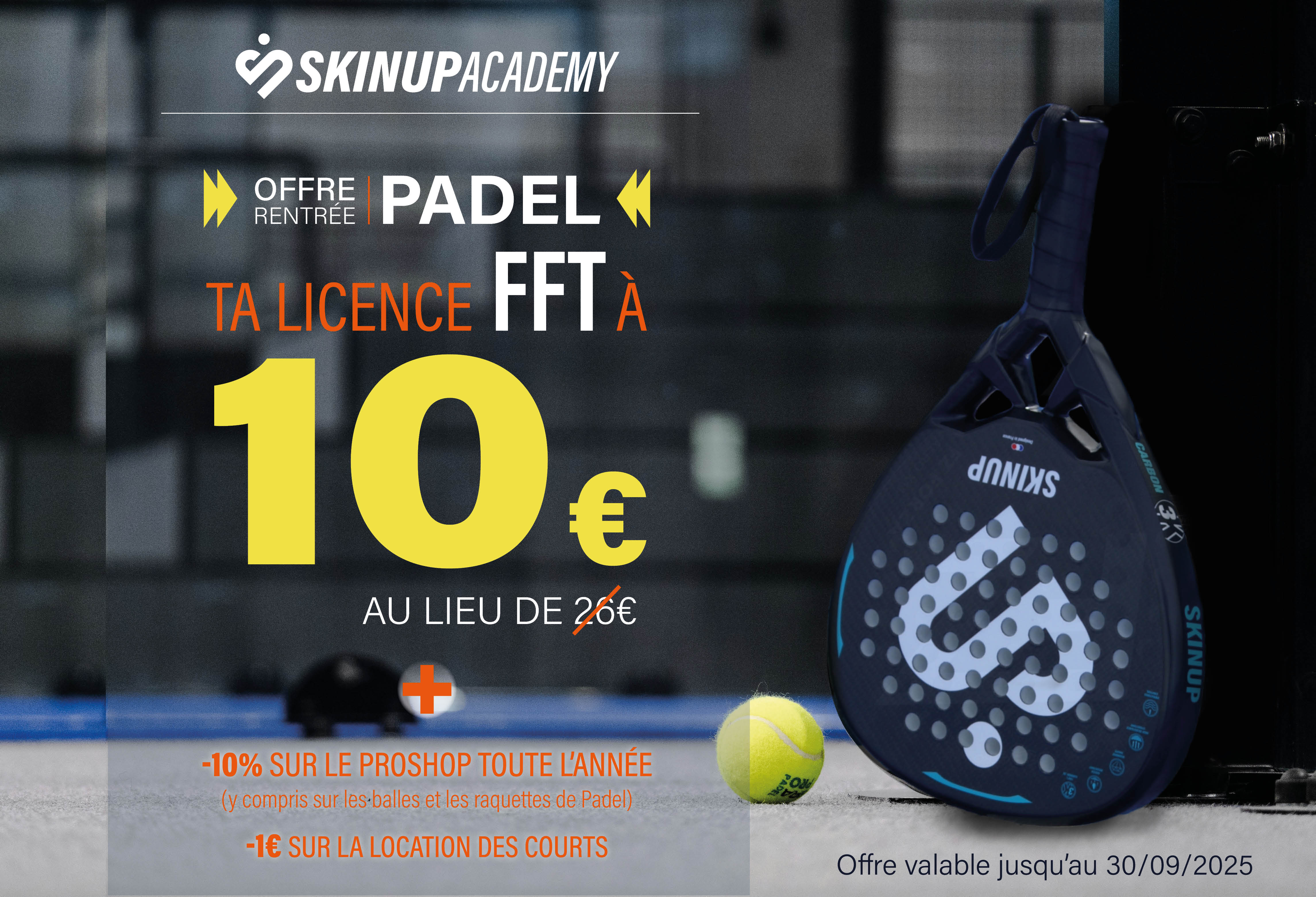 OFFRE DE RENTREE - PADEL