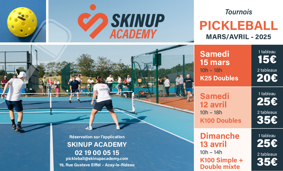 Tournois Pickleball mars & avril 2025
